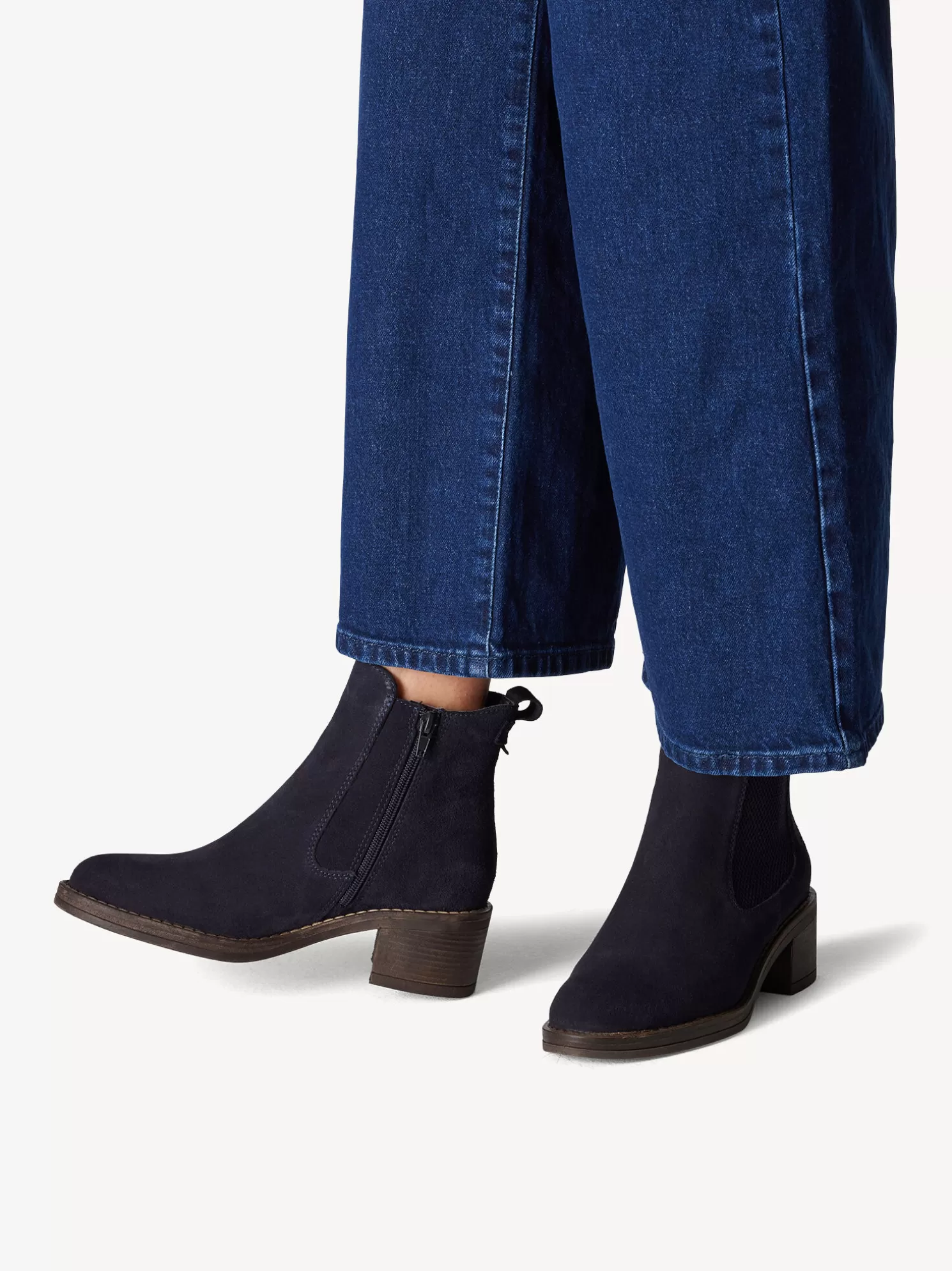 Tamaris Leder Chelsea Boot - blau