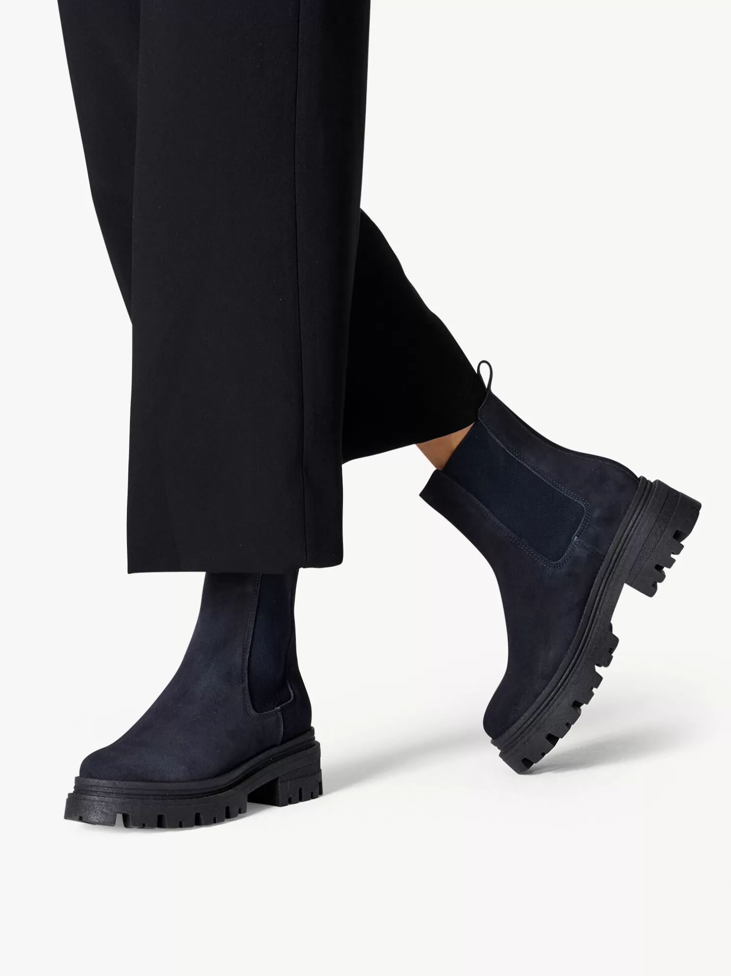 Tamaris Leder Chelsea Boot - blau