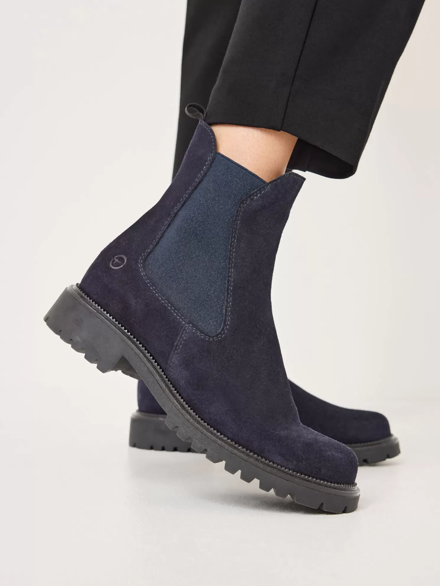 Tamaris Leder Chelsea Boot - blau