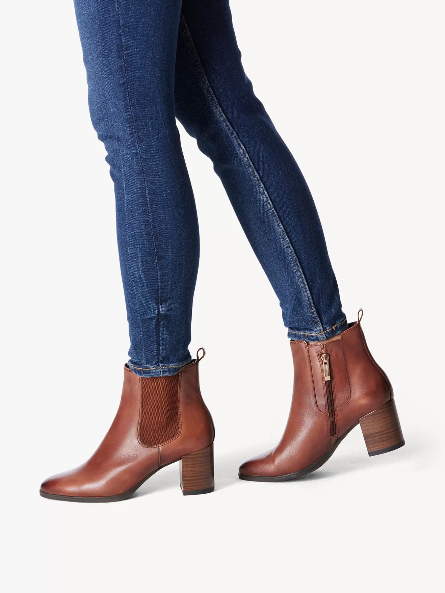 Tamaris Leder Chelsea Boot - braun