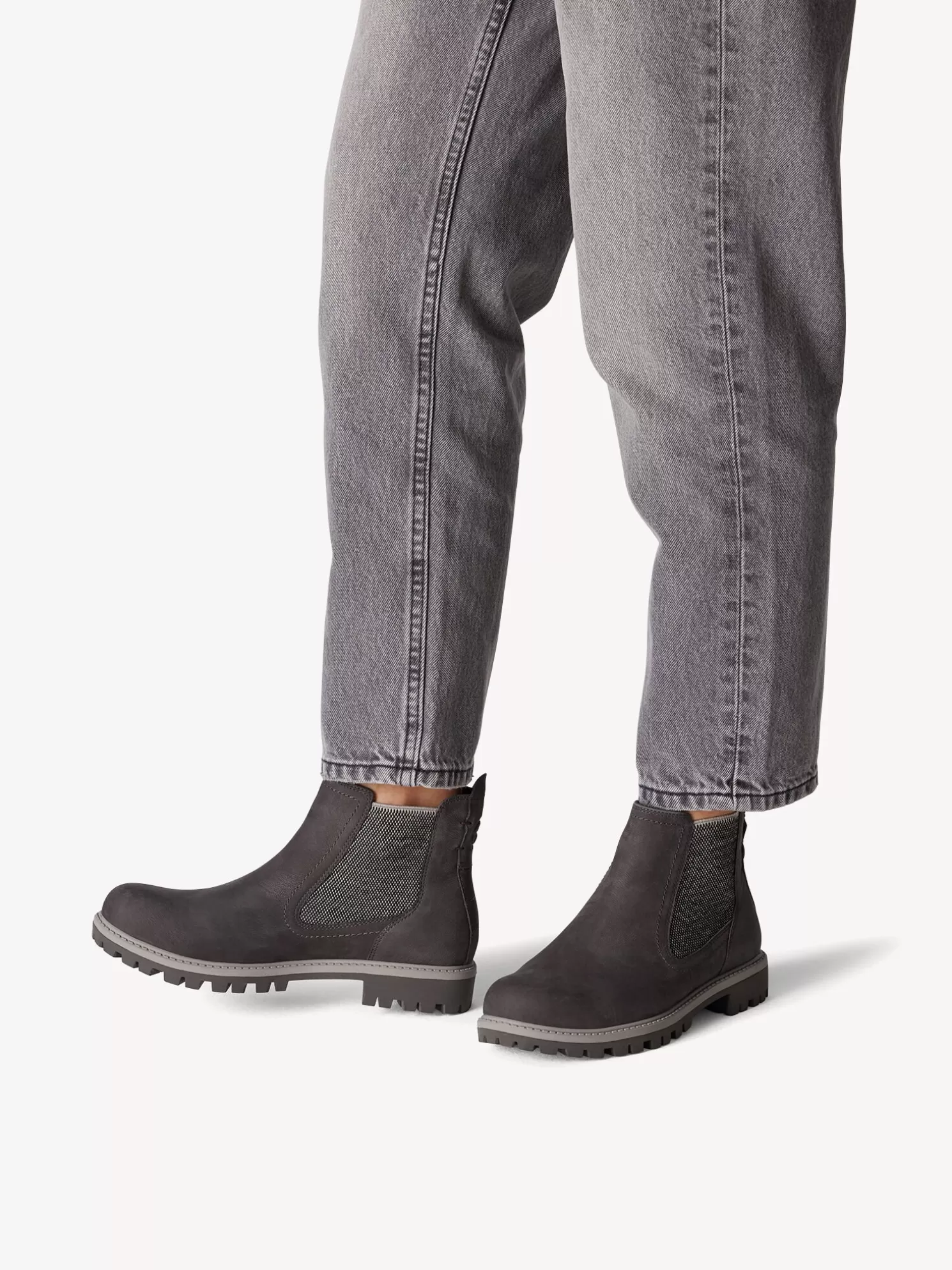 Tamaris Leder Chelsea Boot - grau