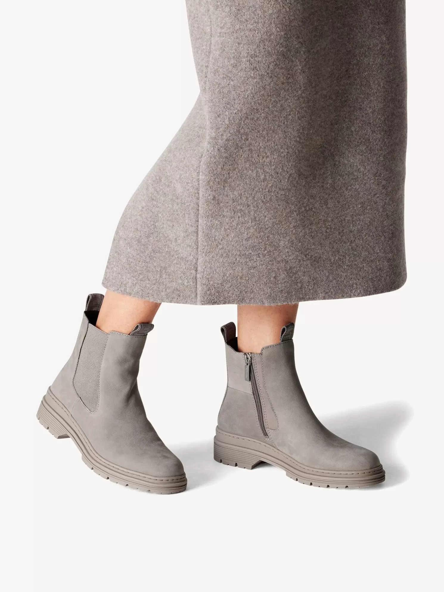 Tamaris Leder Chelsea Boot - grau