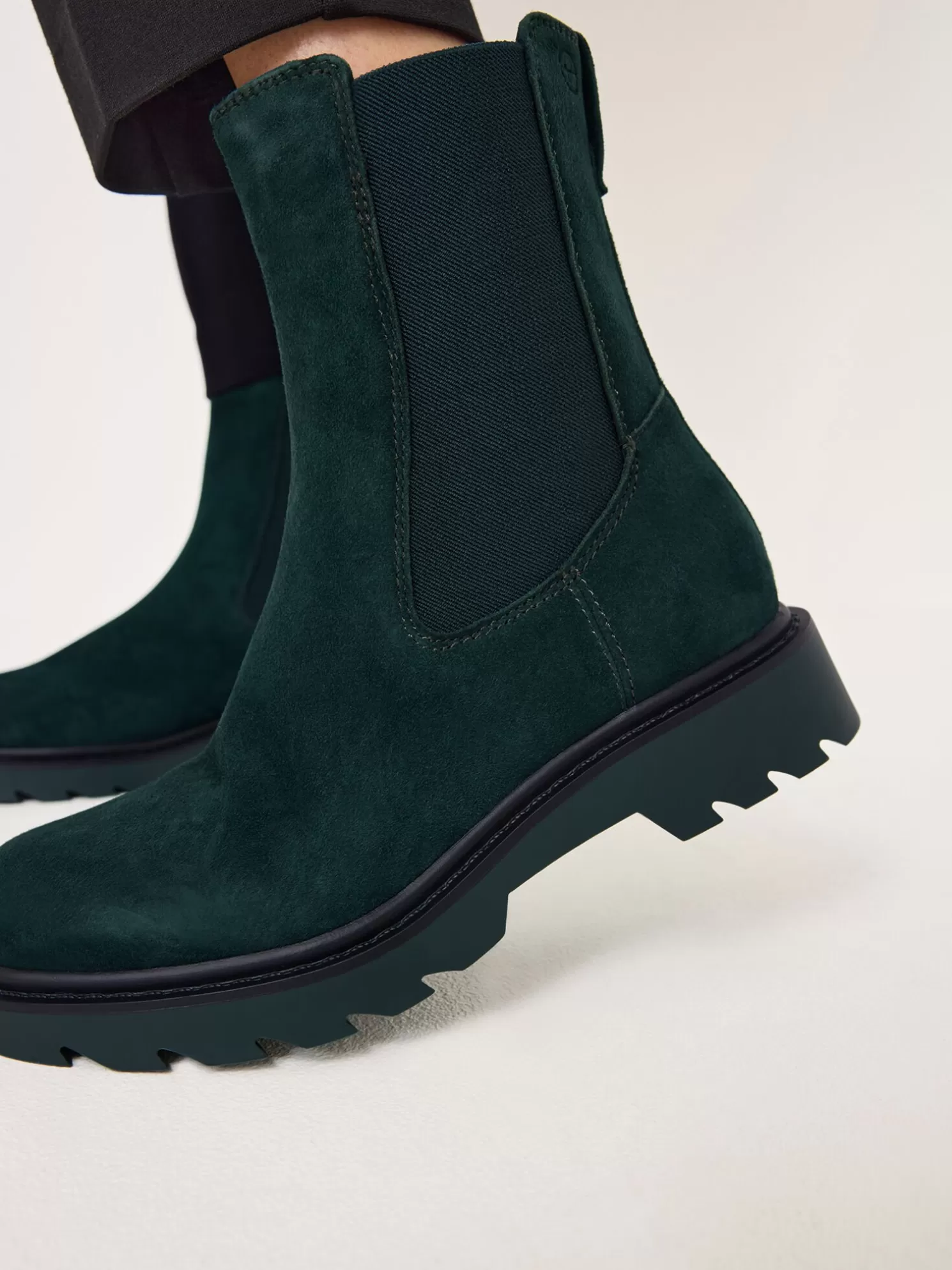 Tamaris Leder Chelsea Boot - grün