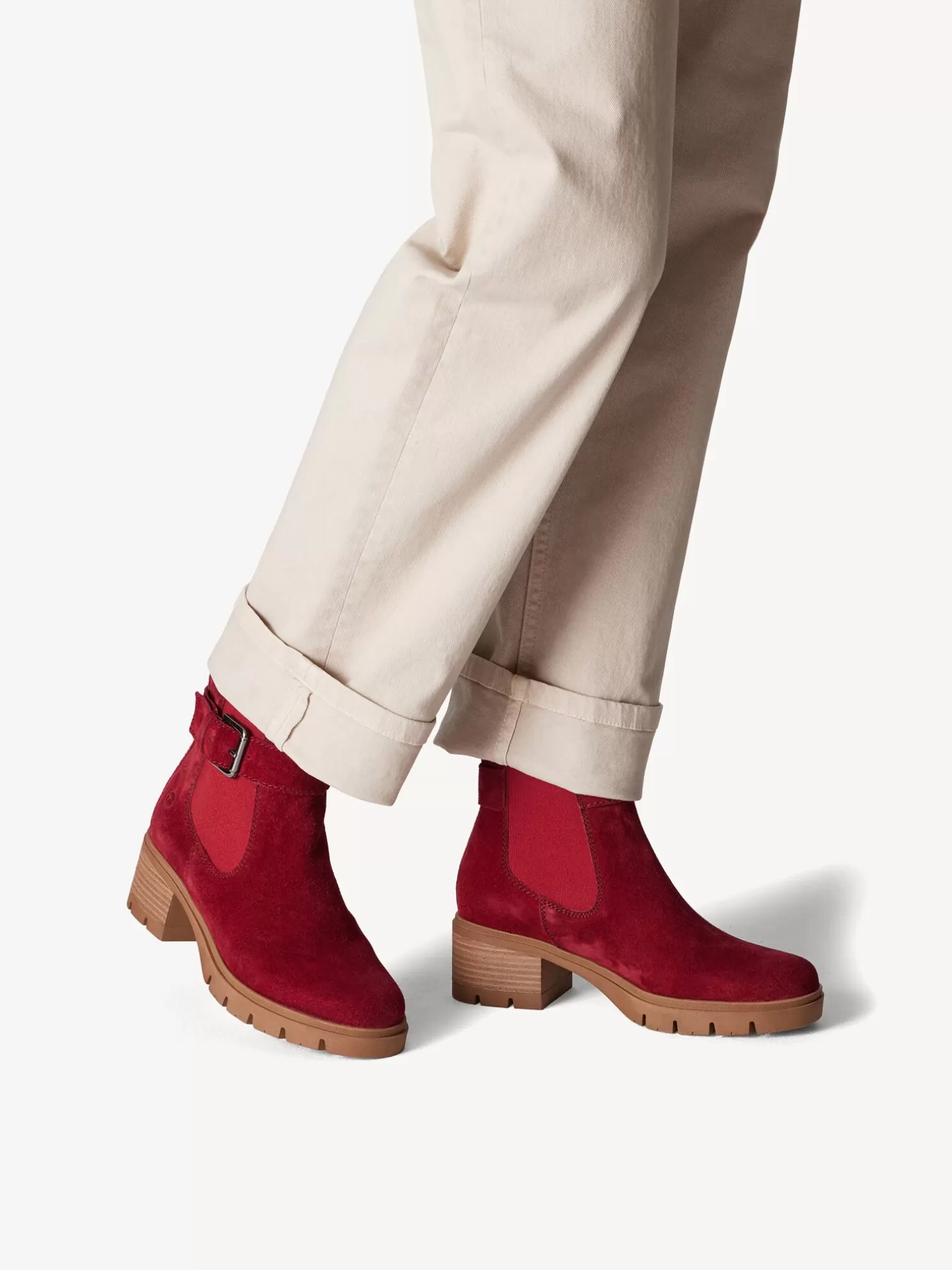 Tamaris Leder Chelsea Boot - rot