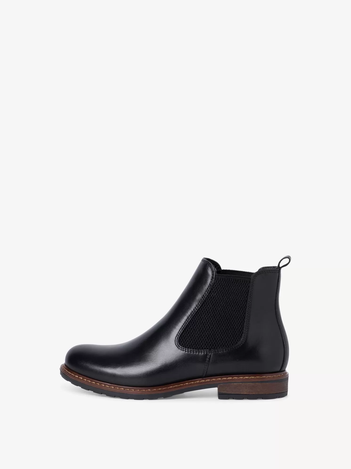 Tamaris Leder Chelsea Boot - schwarz