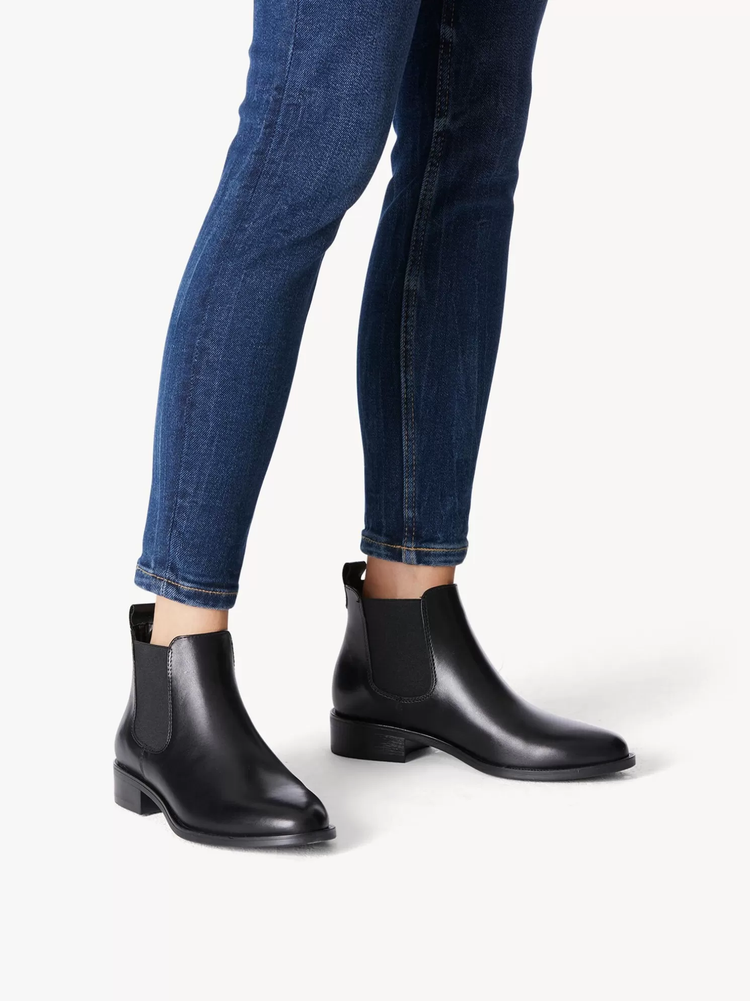 Tamaris Leder Chelsea Boot - schwarz