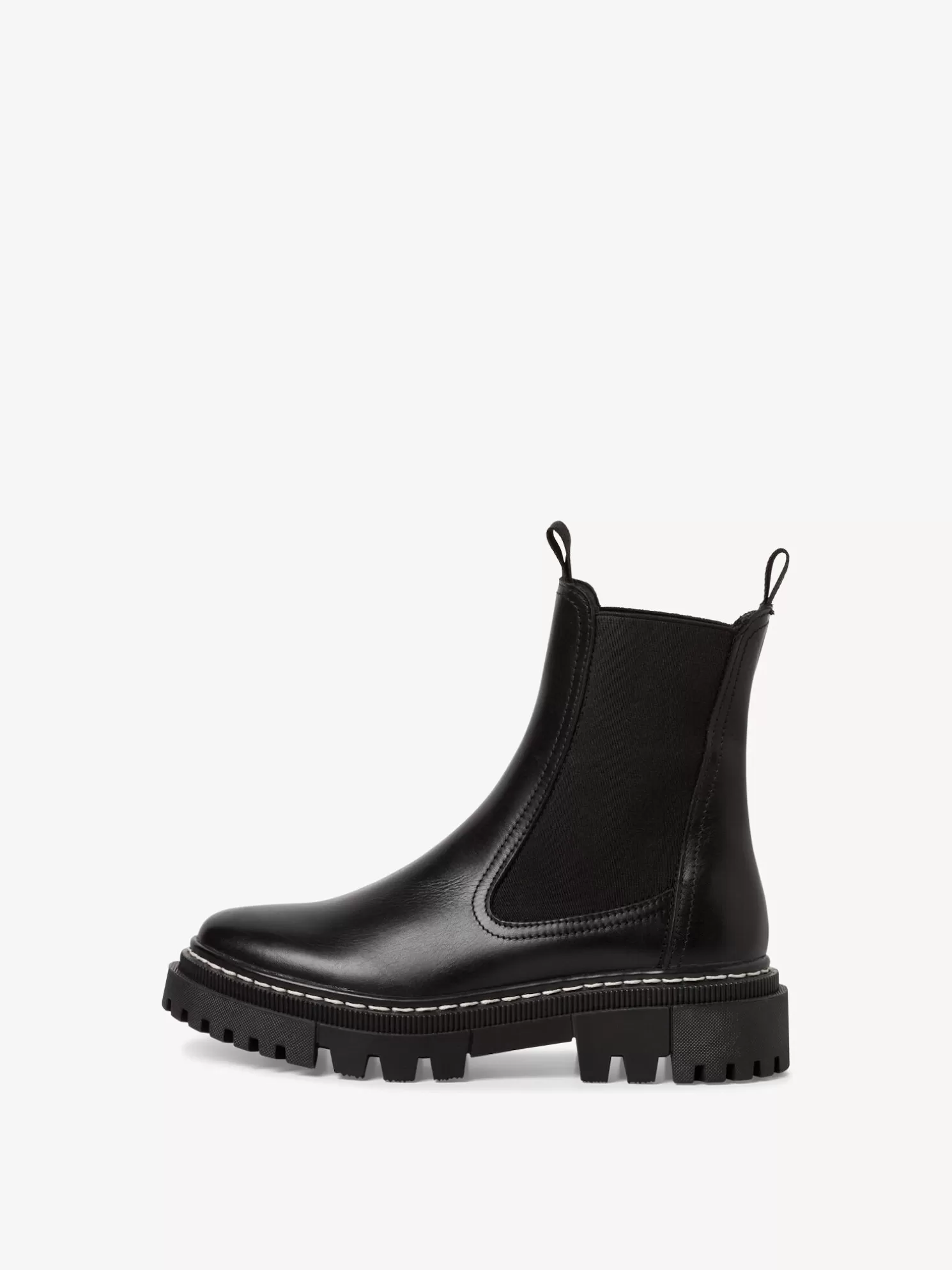 Tamaris Leder Chelsea Boot - schwarz