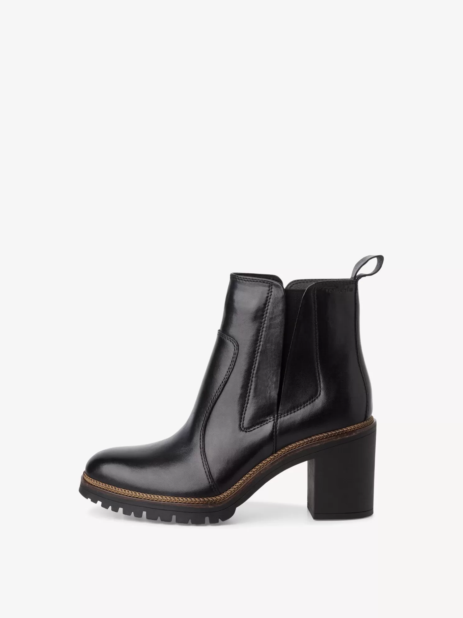 Tamaris Leder Chelsea Boot - schwarz