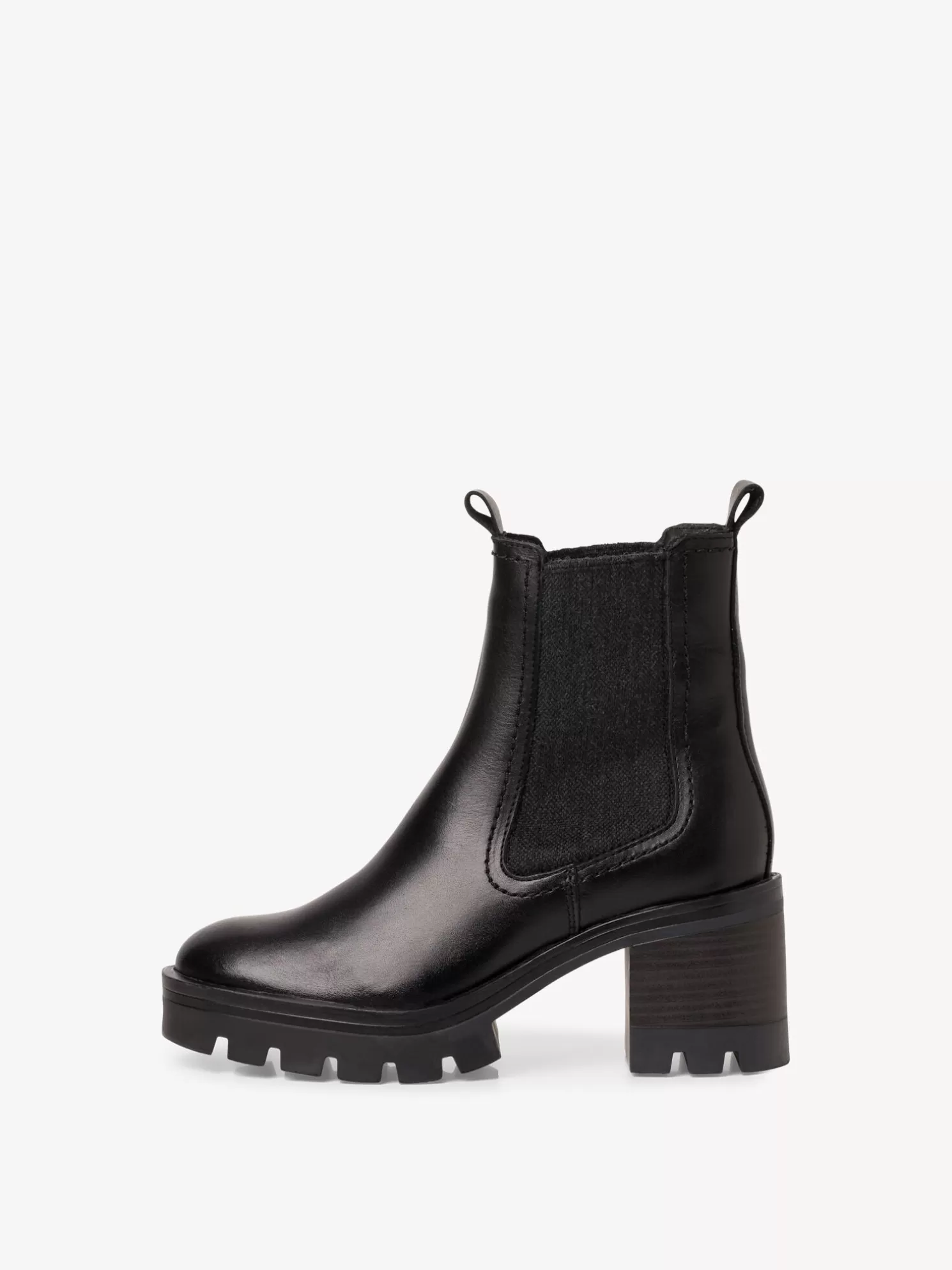 Tamaris Leder Chelsea Boot - schwarz