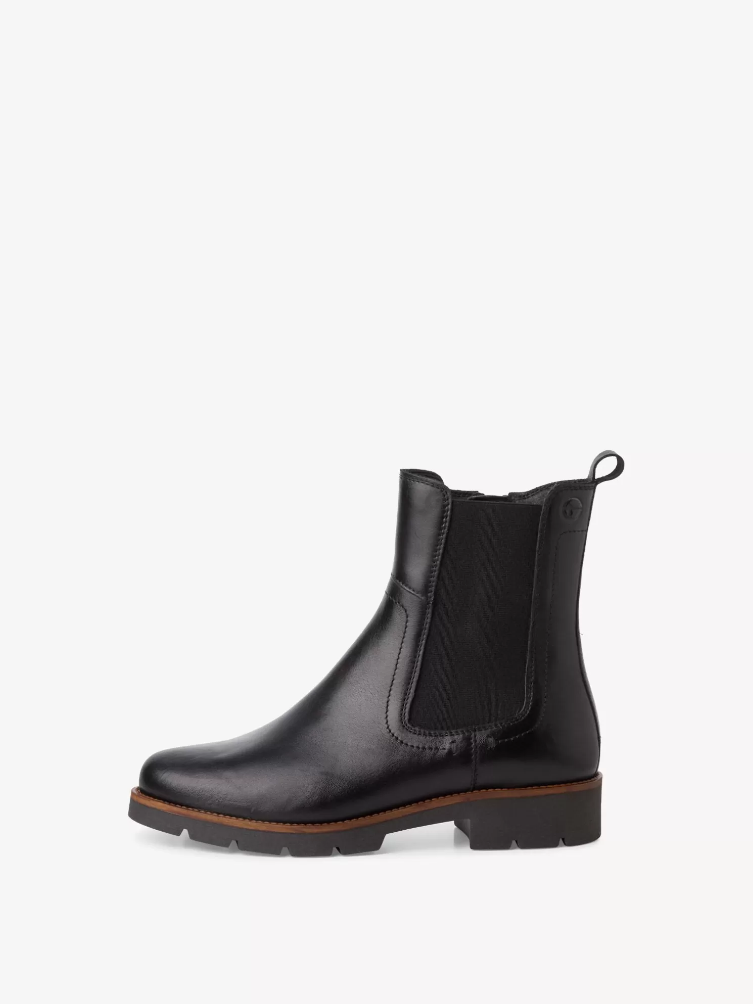 Tamaris Leder Chelsea Boot - schwarz