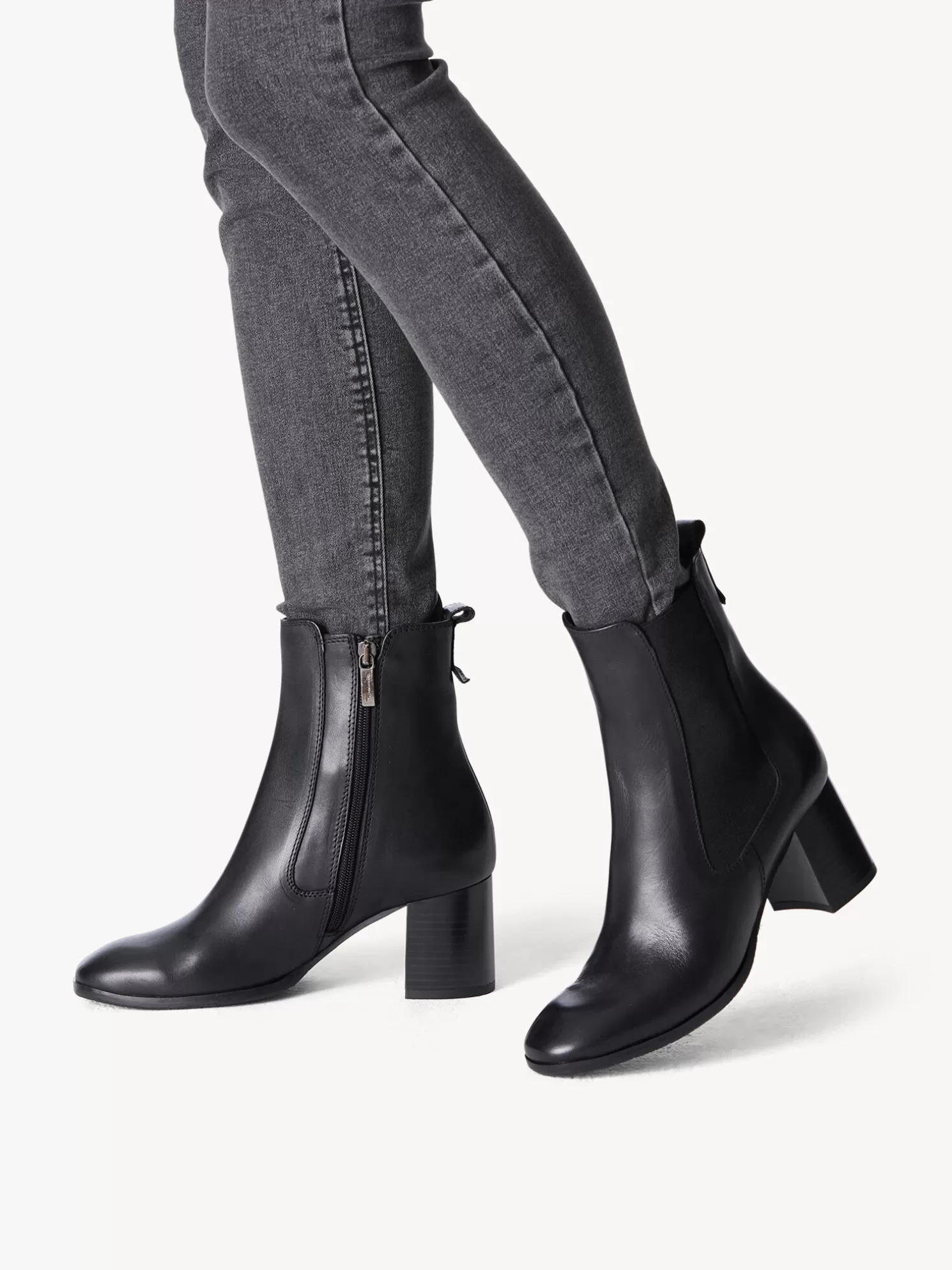 Tamaris Leder Chelsea Boot - schwarz