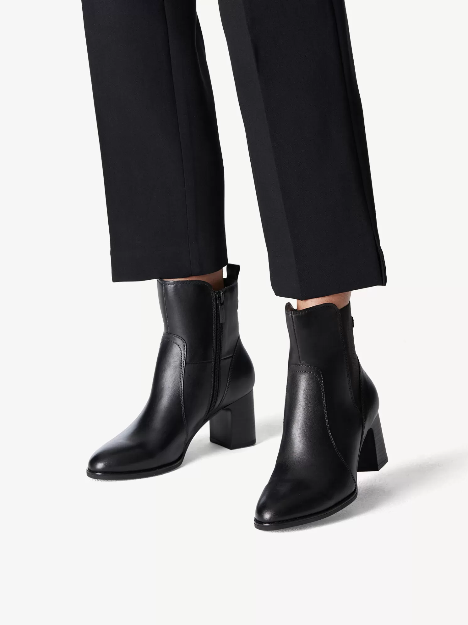 Tamaris Leder Chelsea Boot - schwarz