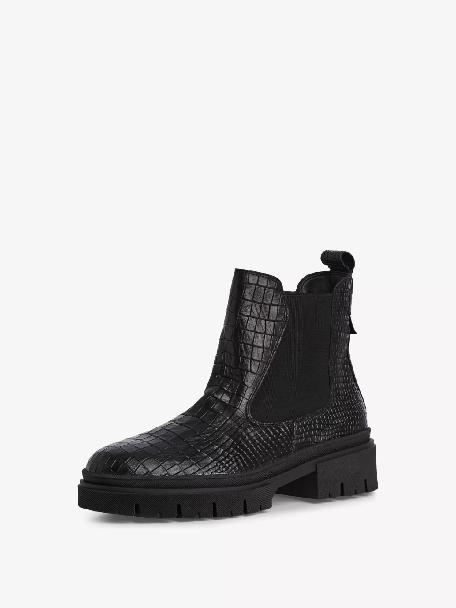 Tamaris Leder Chelsea Boot - schwarz