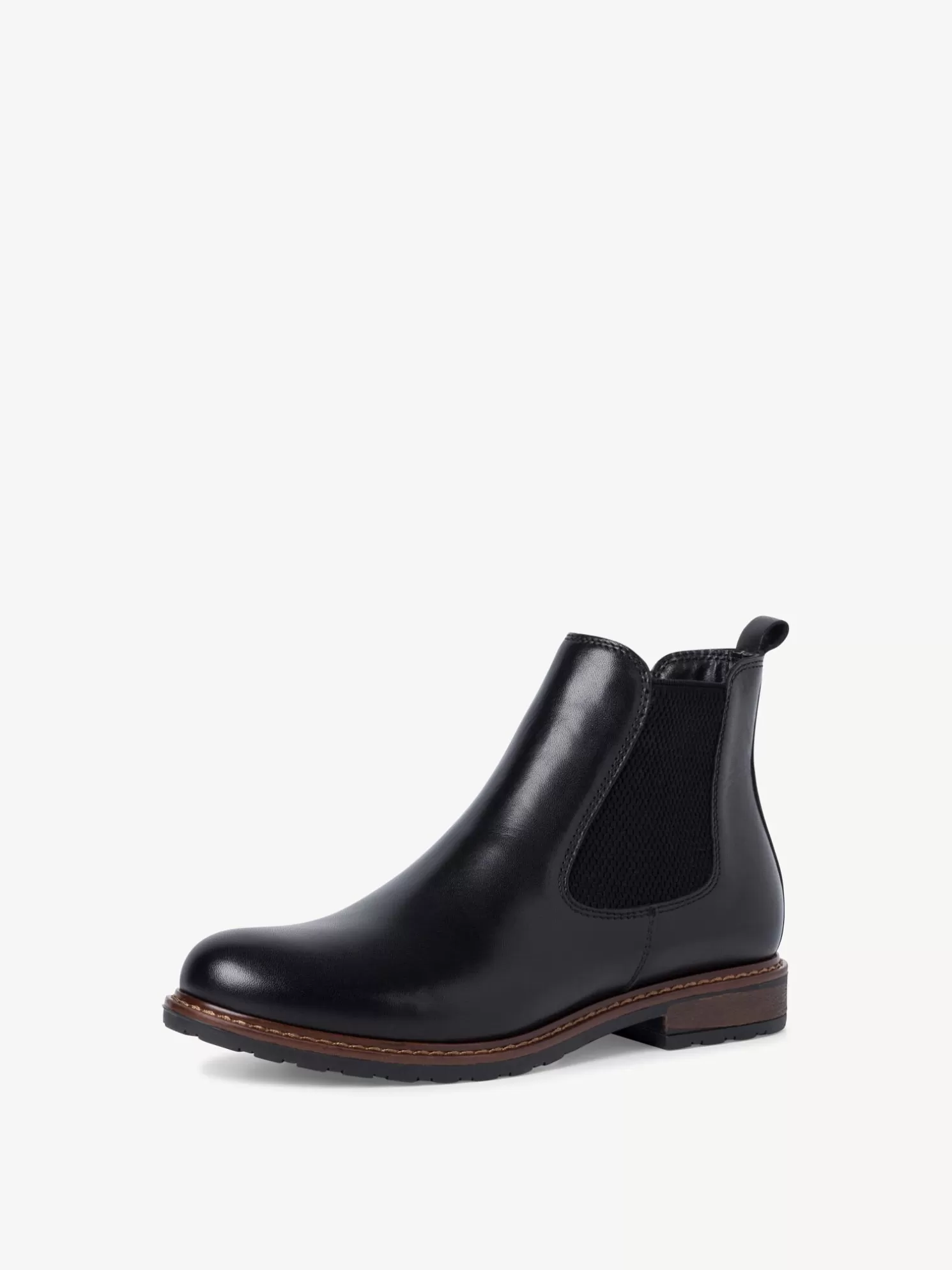 Tamaris Leder Chelsea Boot - schwarz