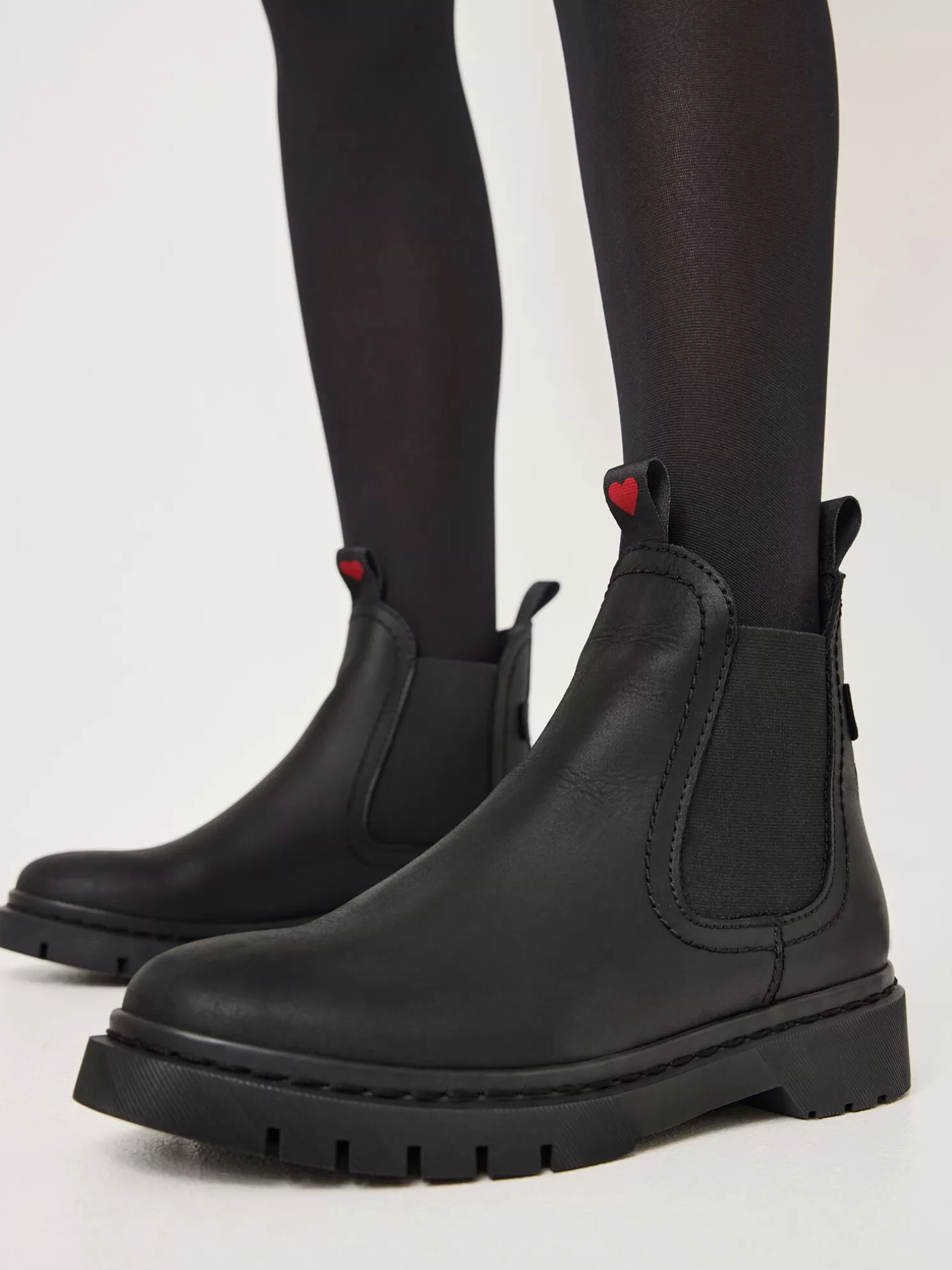 Tamaris Leder Chelsea Boot - schwarz