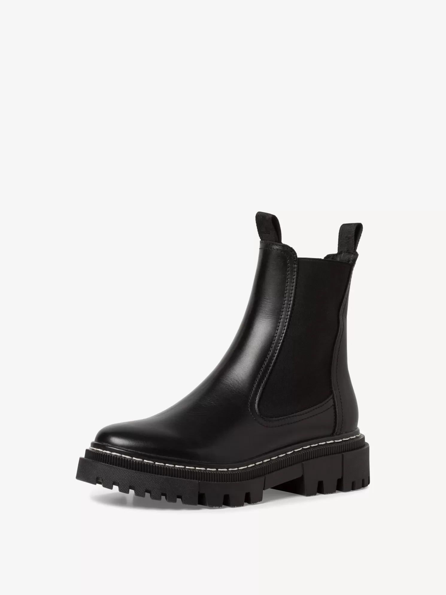 Tamaris Leder Chelsea Boot - schwarz