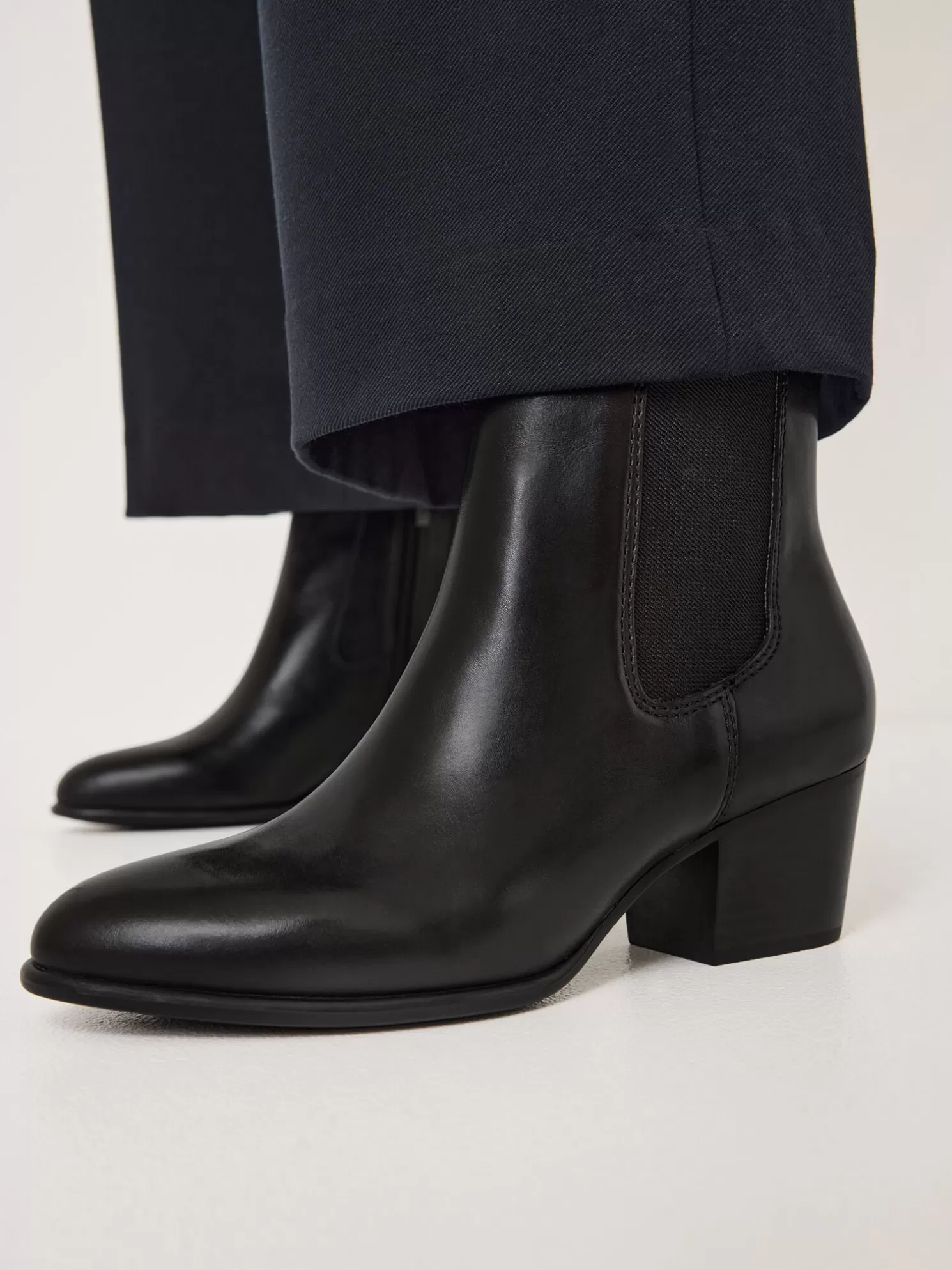 Tamaris Leder Chelsea Boot - schwarz