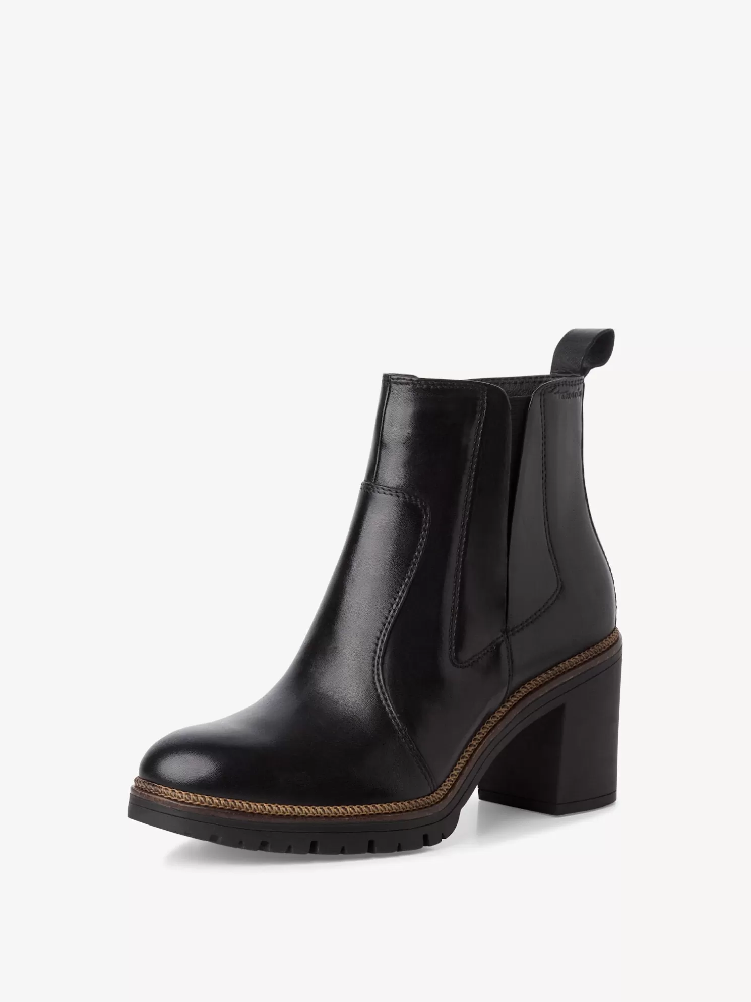 Tamaris Leder Chelsea Boot - schwarz