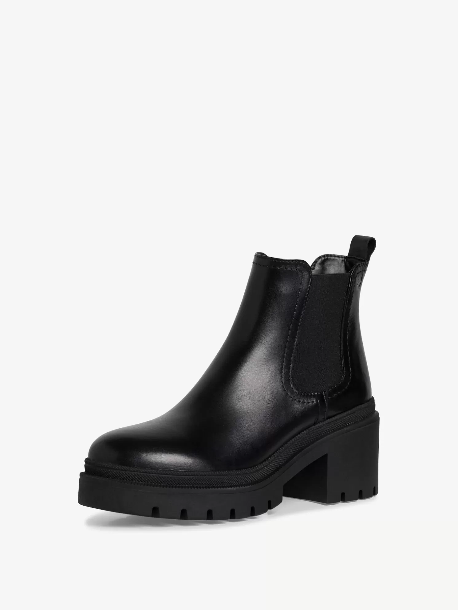 Tamaris Leder Chelsea Boot - schwarz