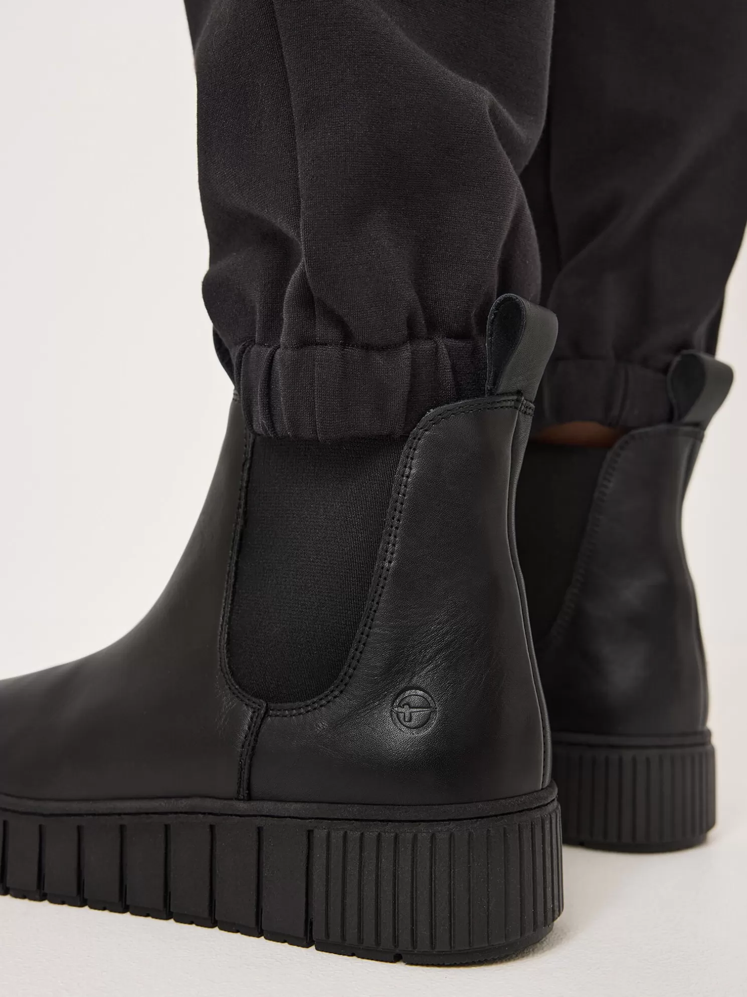 Tamaris Leder Chelsea Boot - schwarz