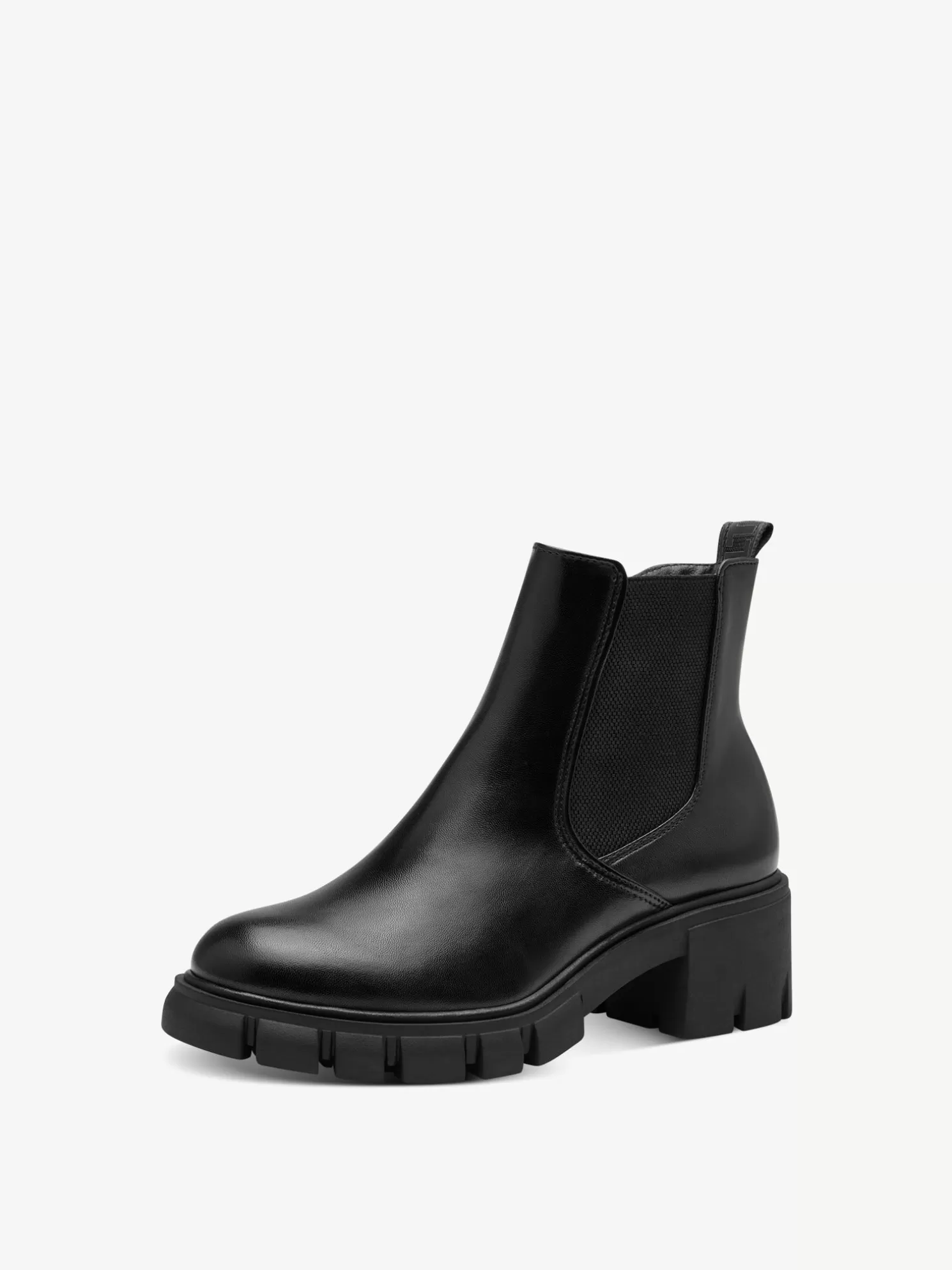 Tamaris Leder Chelsea Boot - schwarz