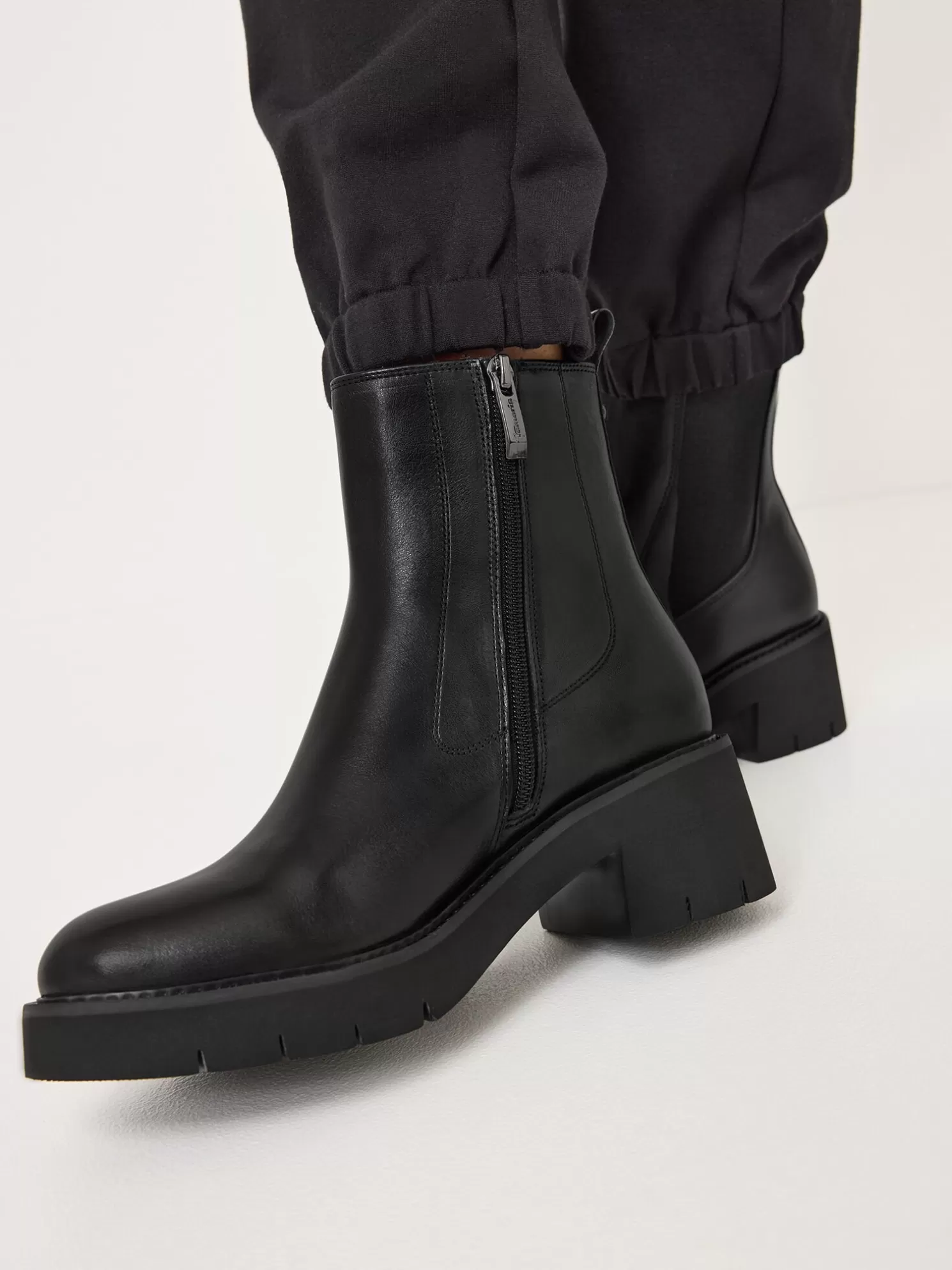 Tamaris Leder Chelsea Boot - schwarz