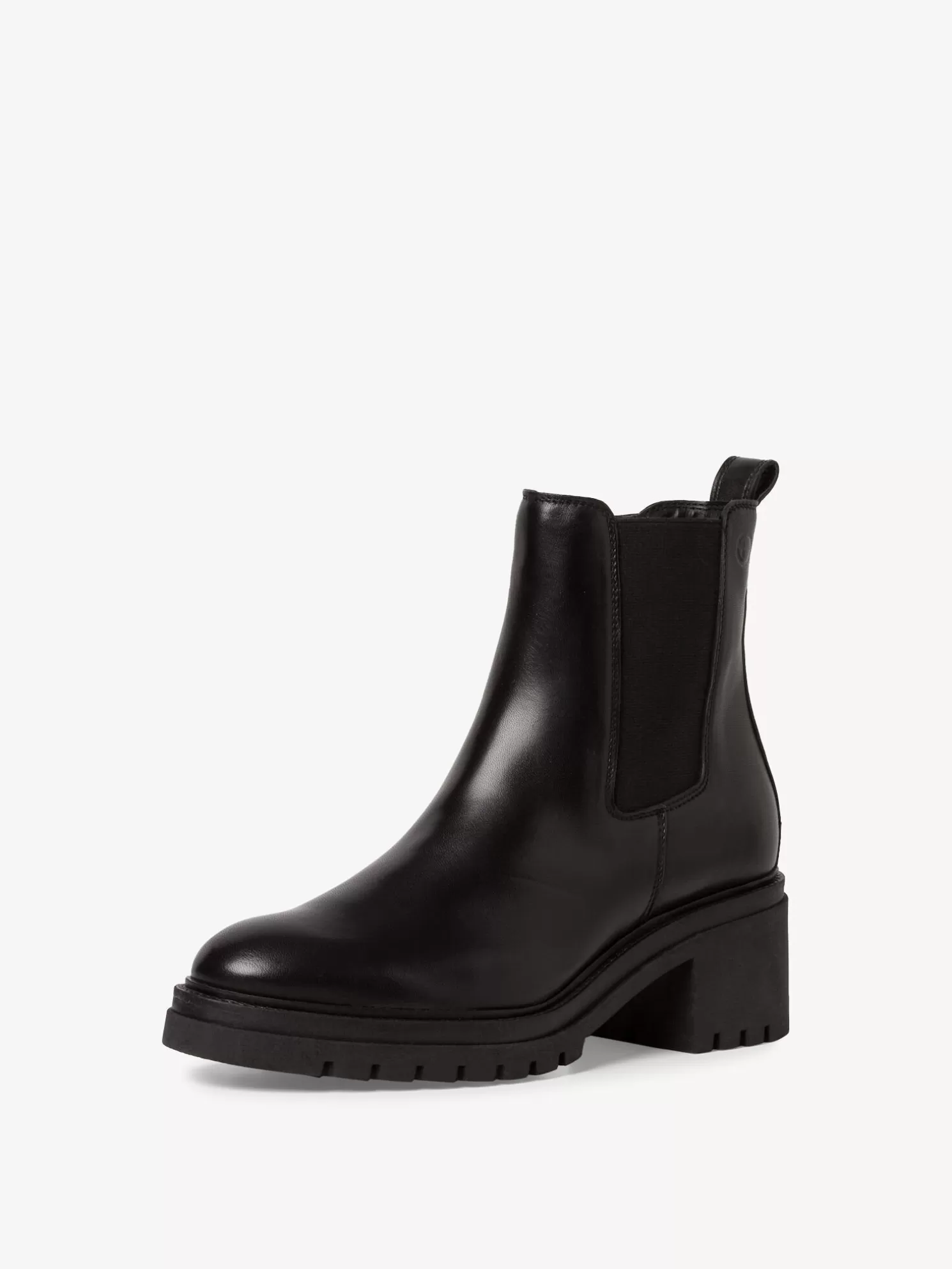 Tamaris Leder Chelsea Boot - schwarz