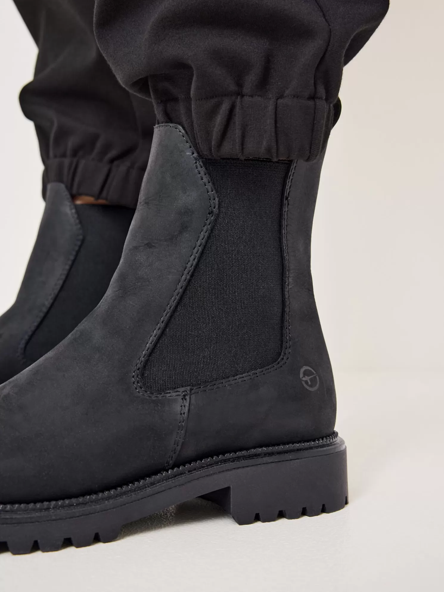 Tamaris Leder Chelsea Boot - schwarz