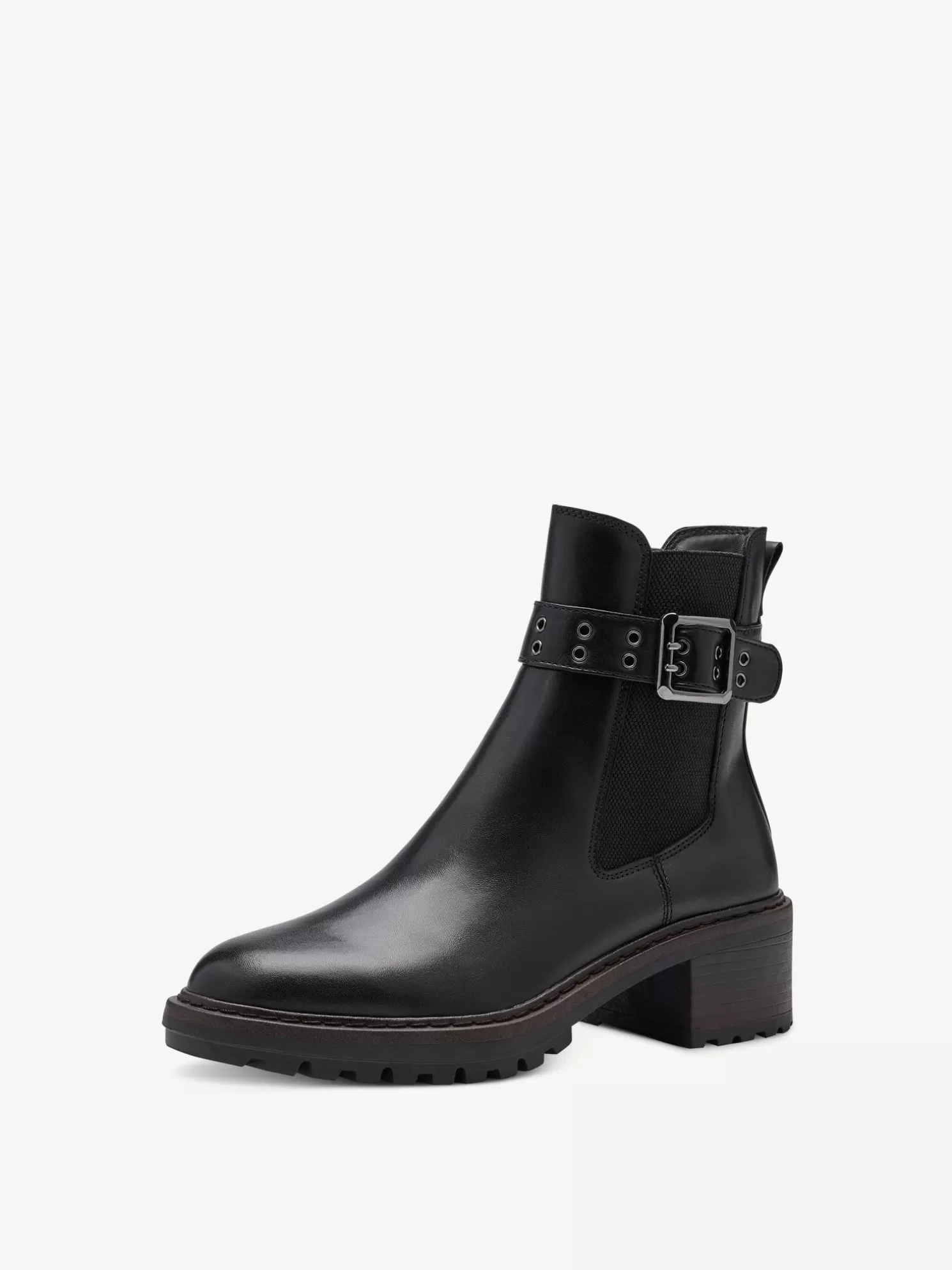 Tamaris Leder Chelsea Boot - schwarz