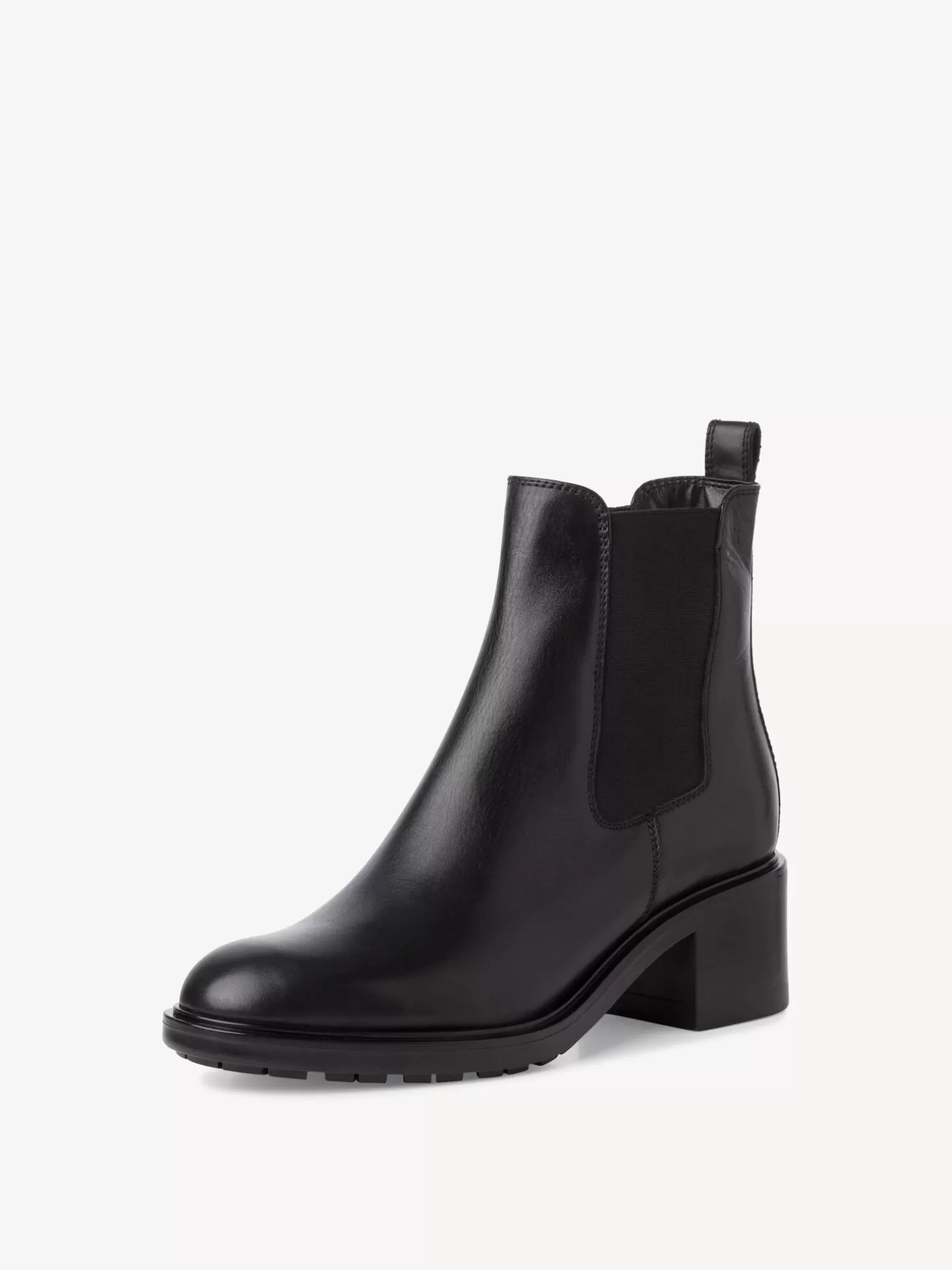 Tamaris Leder Chelsea Boot - schwarz