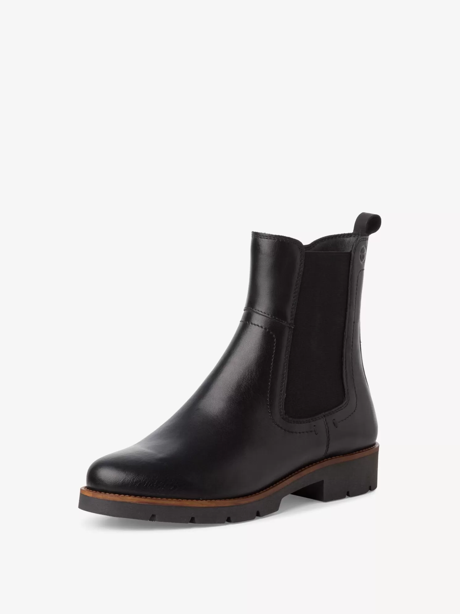 Tamaris Leder Chelsea Boot - schwarz