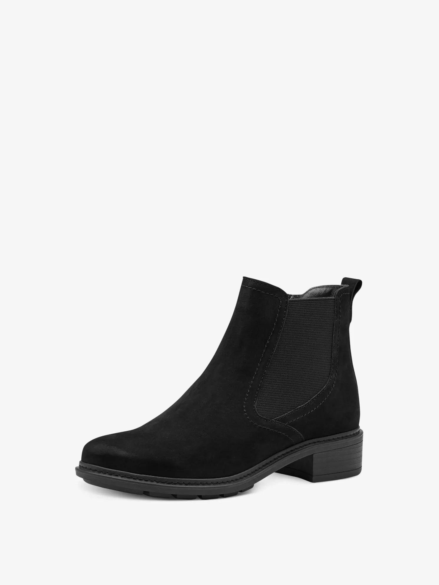 Tamaris Leder Chelsea Boot - schwarz