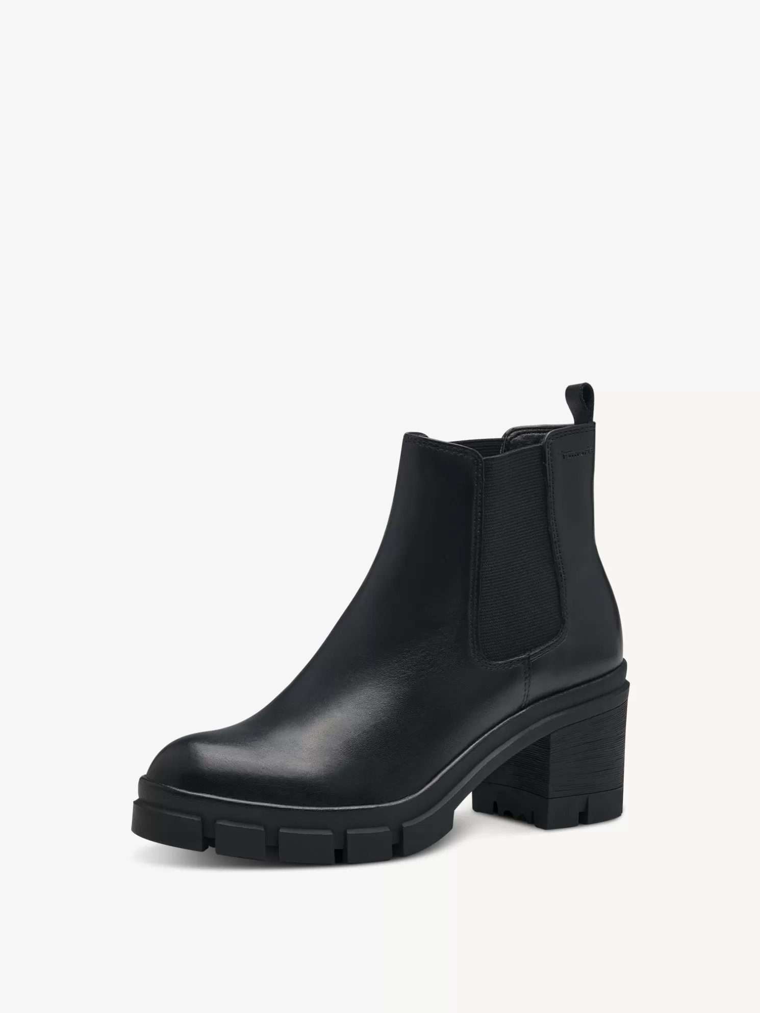 Tamaris Leder Chelsea Boot - schwarz