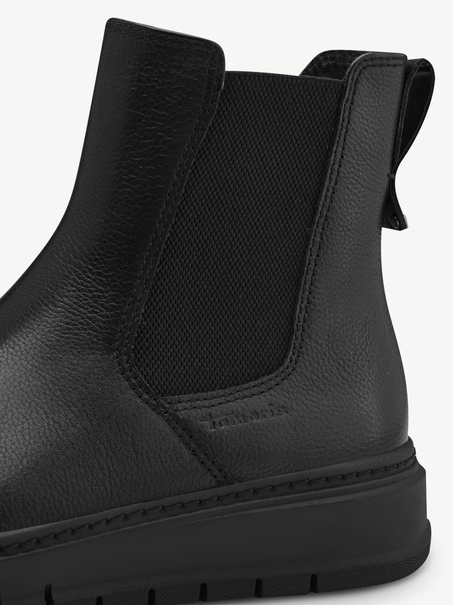 Tamaris Leder Chelsea Boot - schwarz