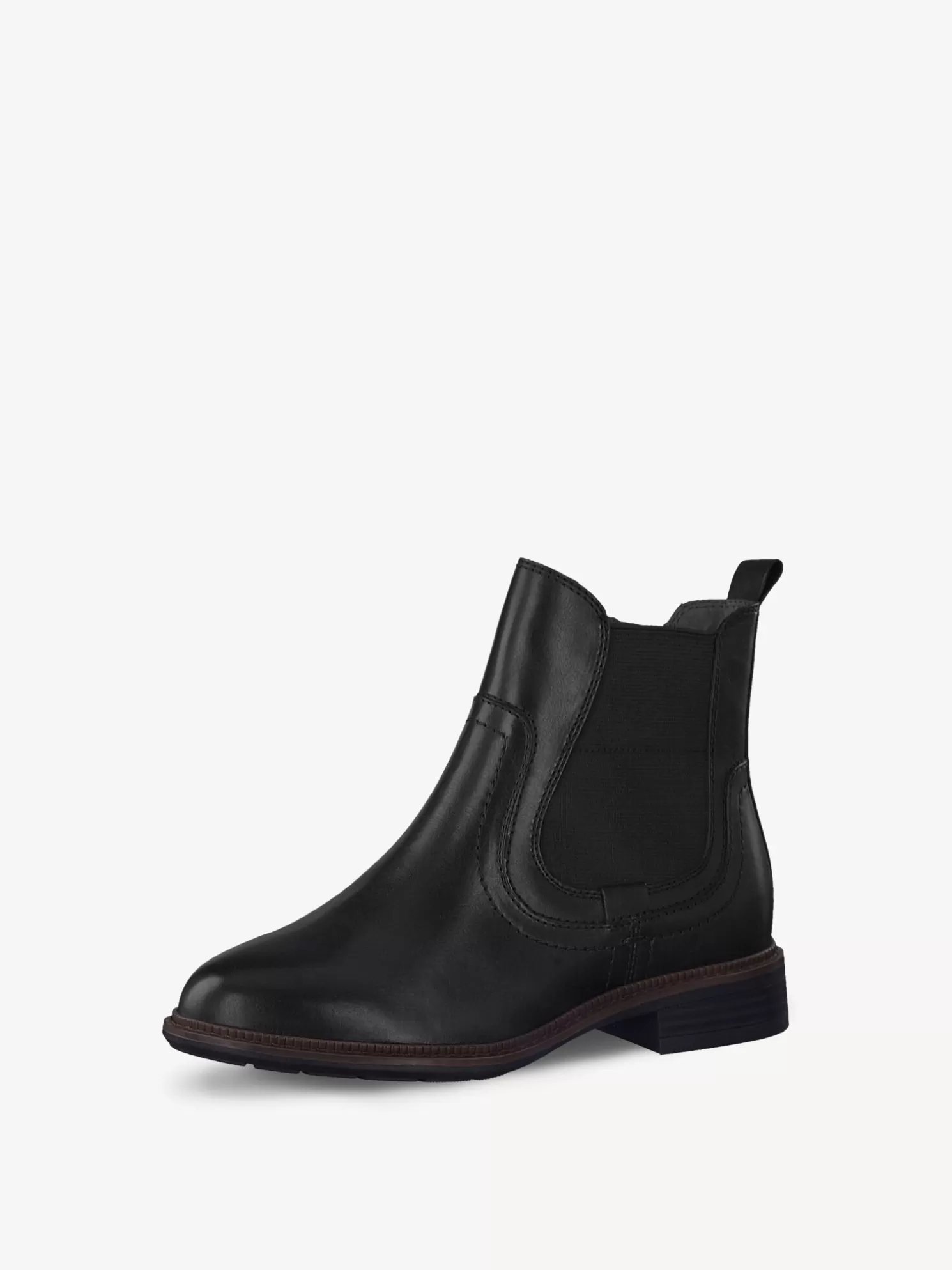 Tamaris Leder Chelsea Boot - schwarz