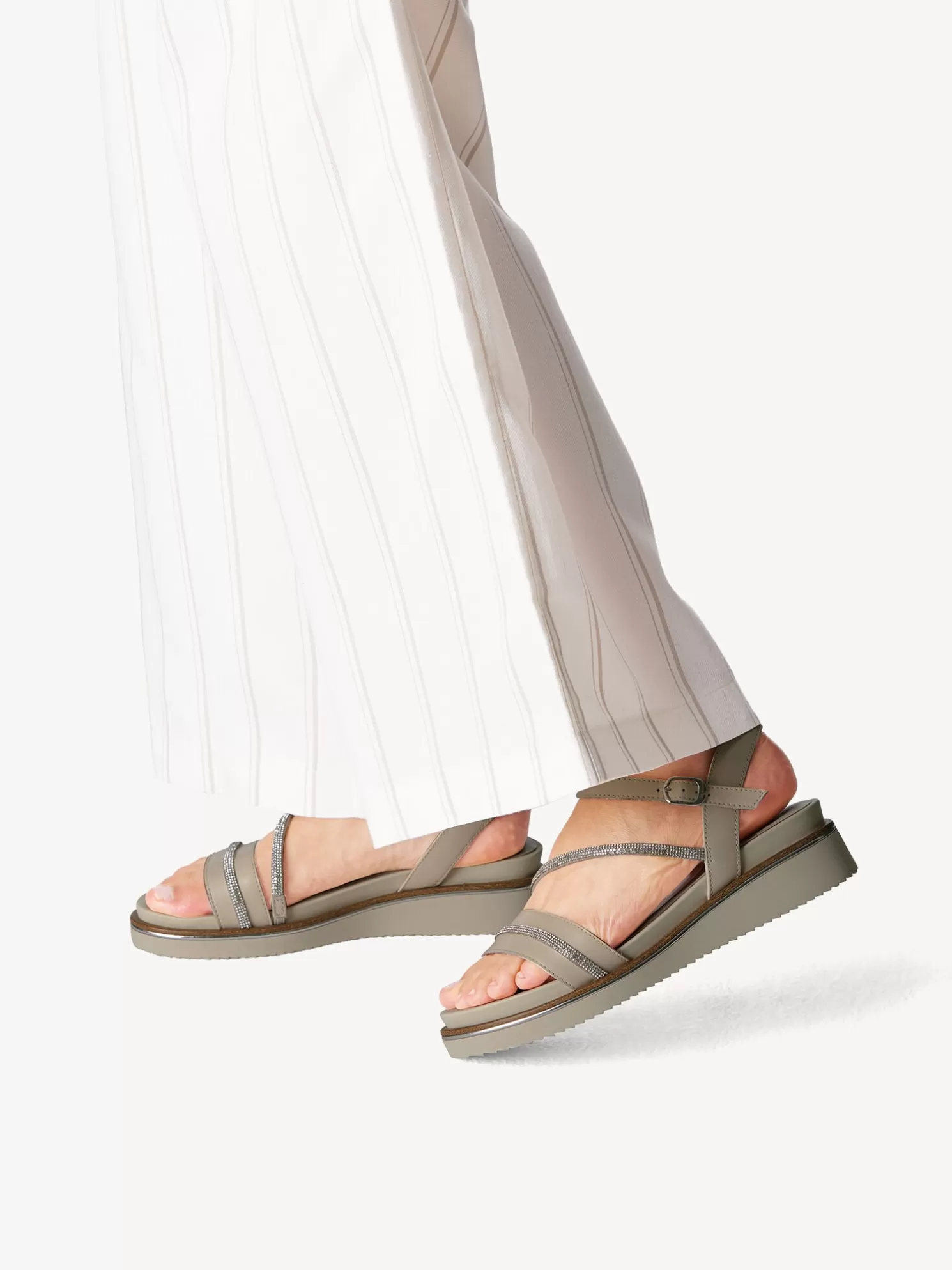 Tamaris Ledersandalette - beige