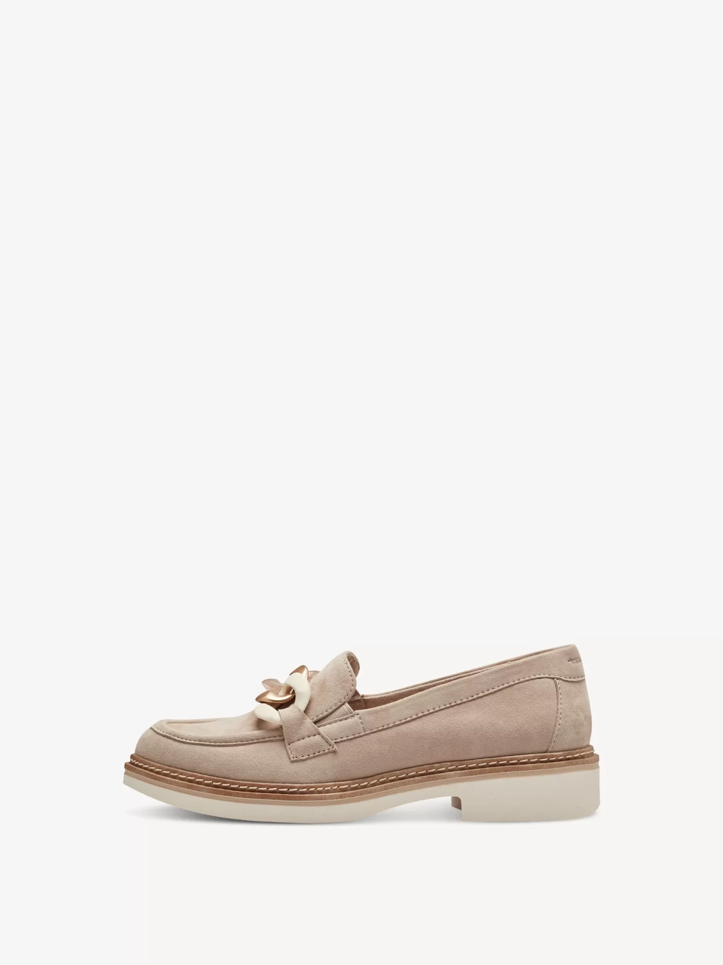 Tamaris Lederslipper - beige