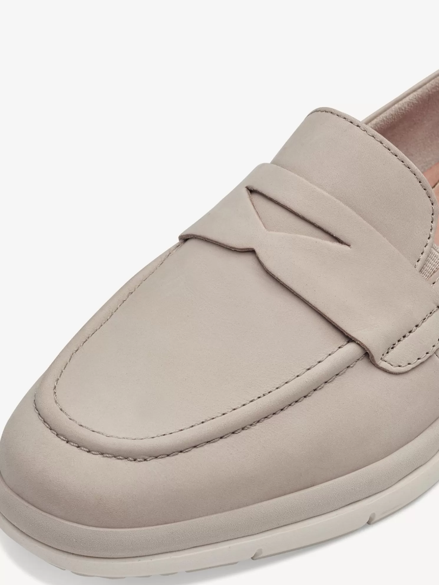 Tamaris Lederslipper - beige