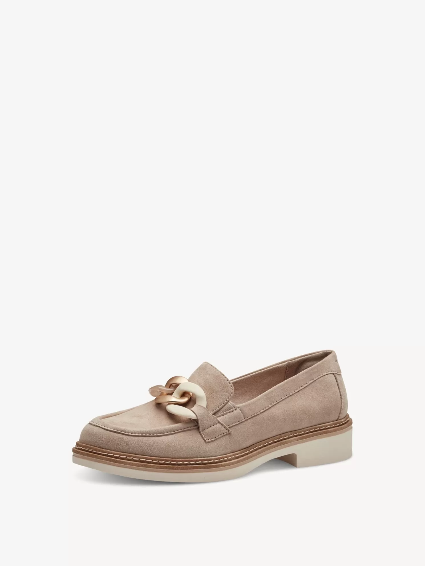 Tamaris Lederslipper - beige