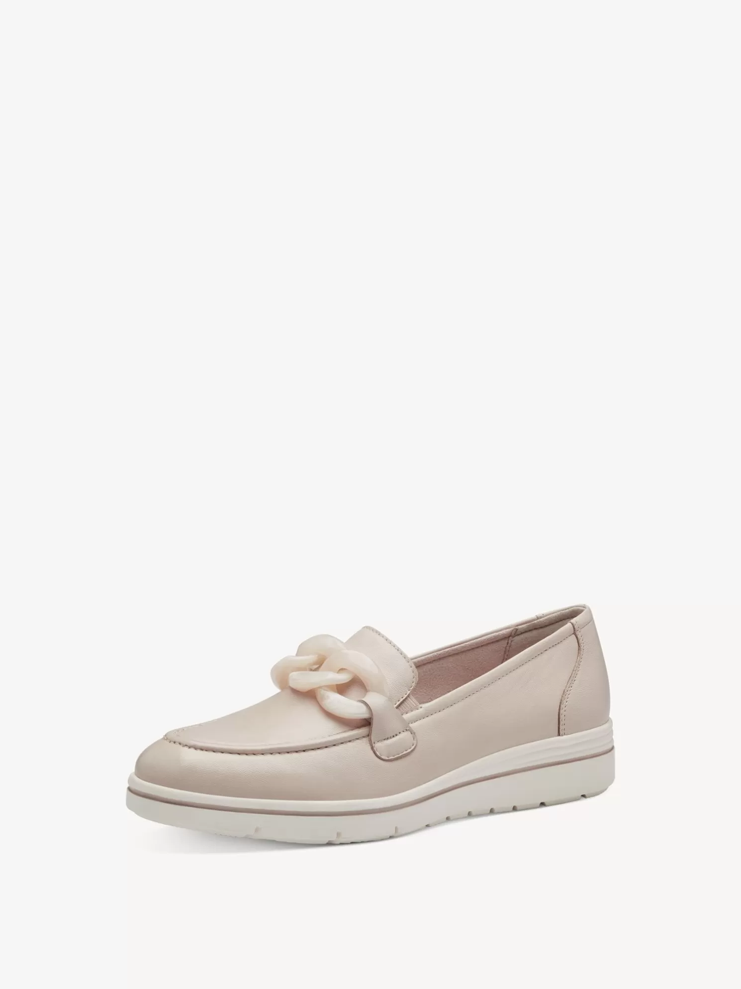 Tamaris Lederslipper - beige