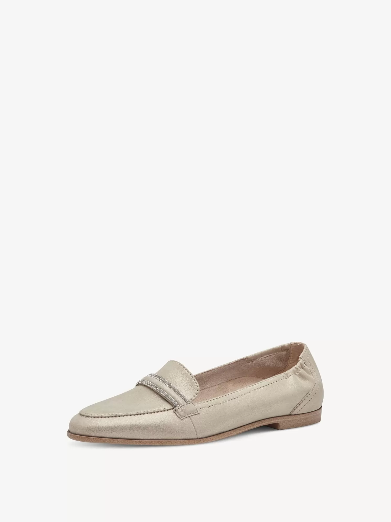 Tamaris Lederslipper - beige