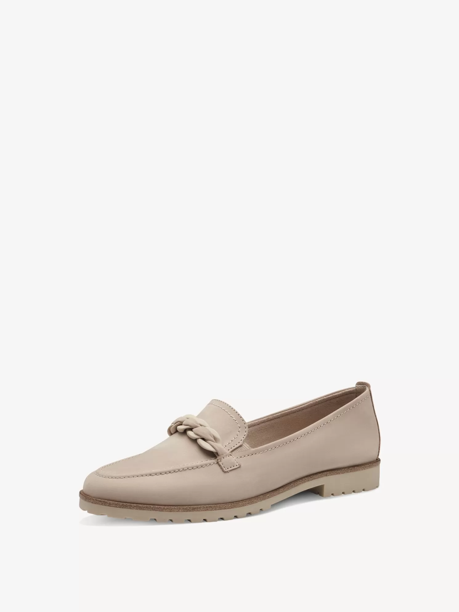 Tamaris Lederslipper - beige