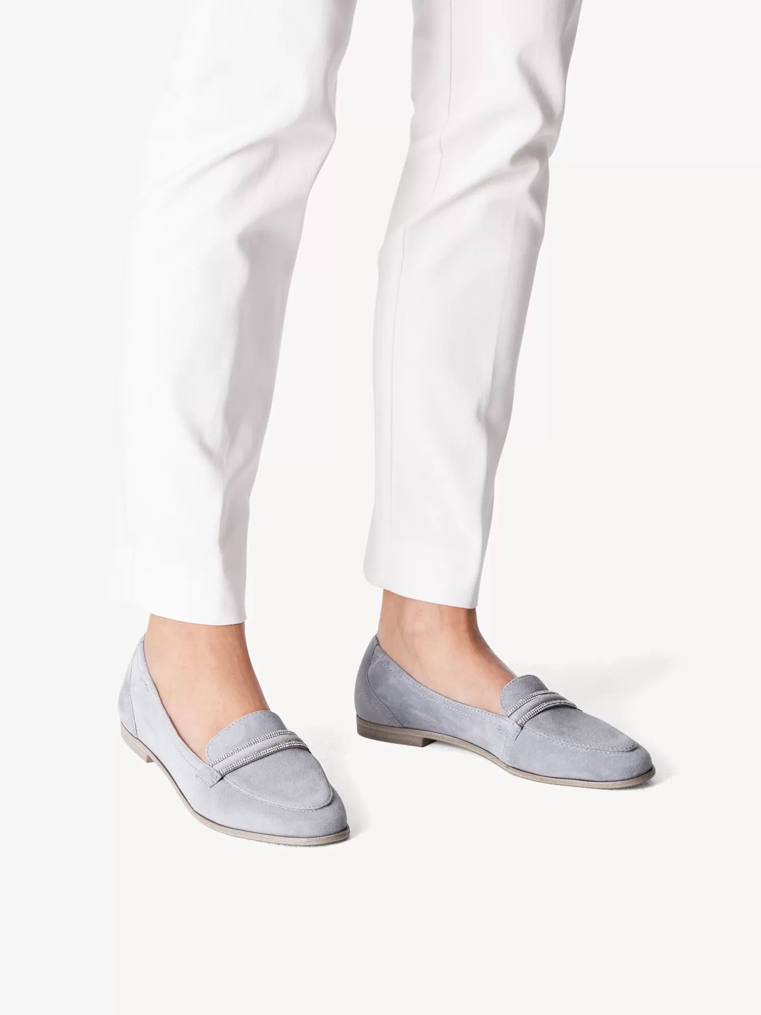 Tamaris Lederslipper - blau