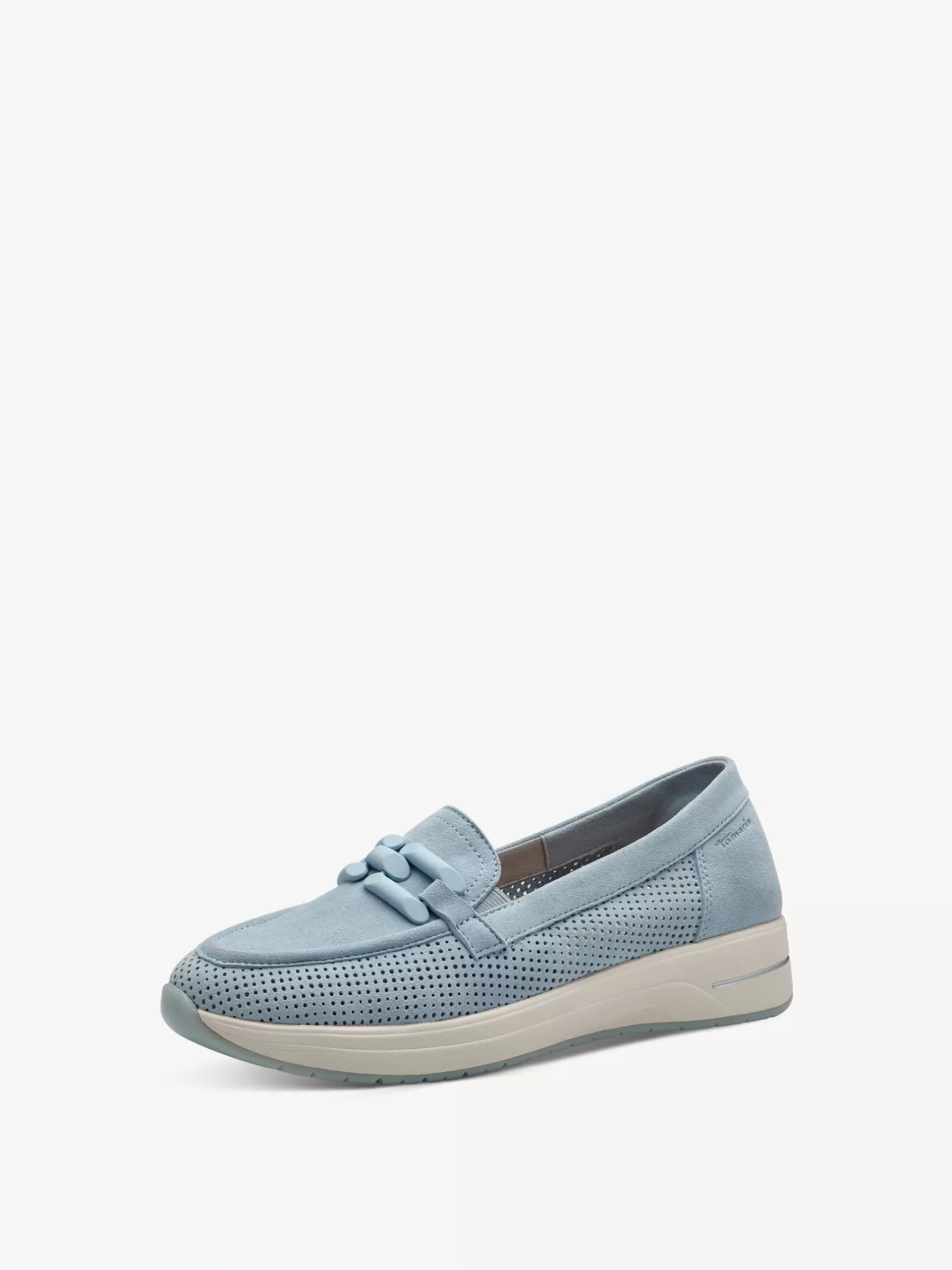 Tamaris Lederslipper - blau