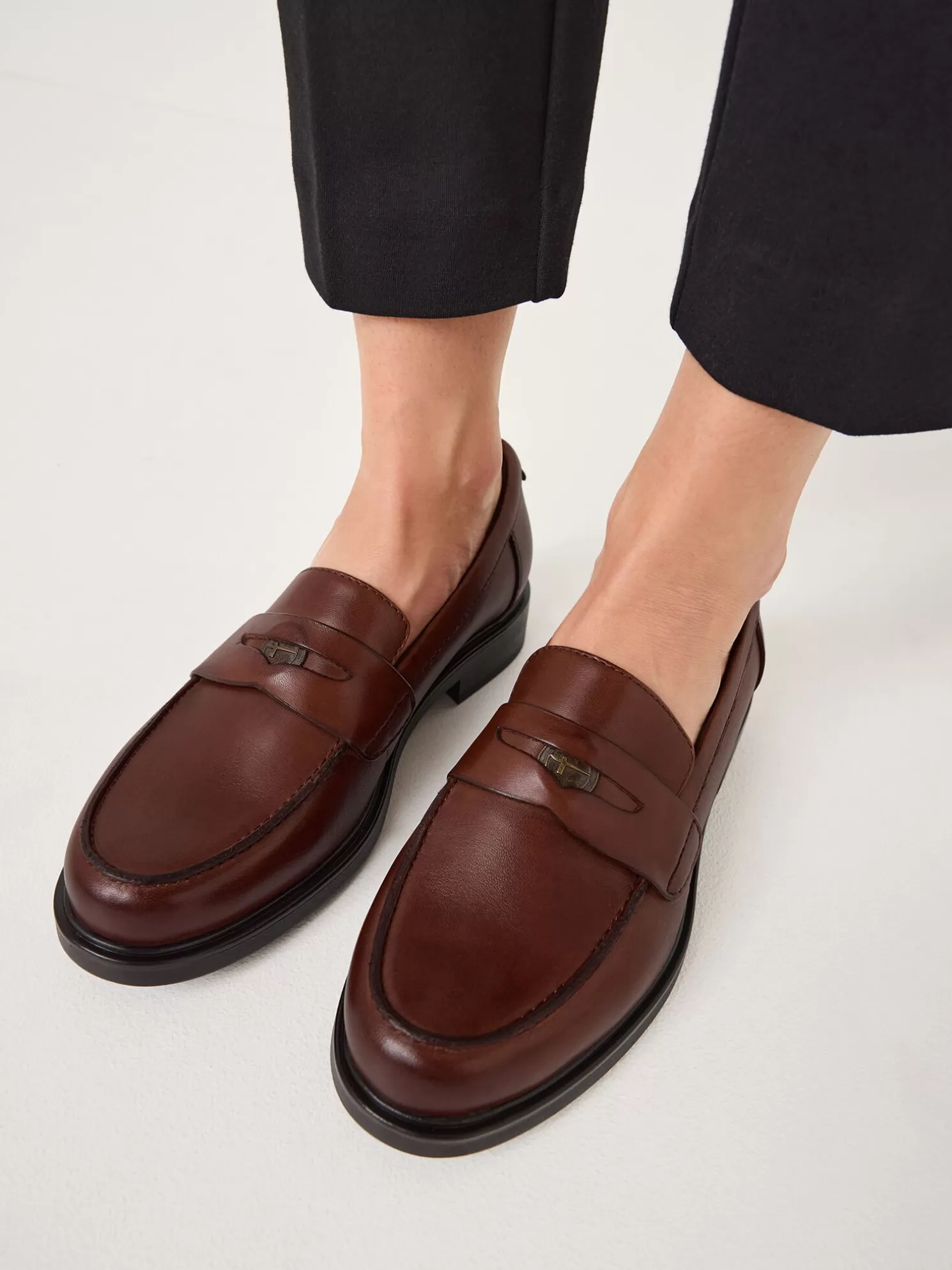 Tamaris Lederslipper - braun