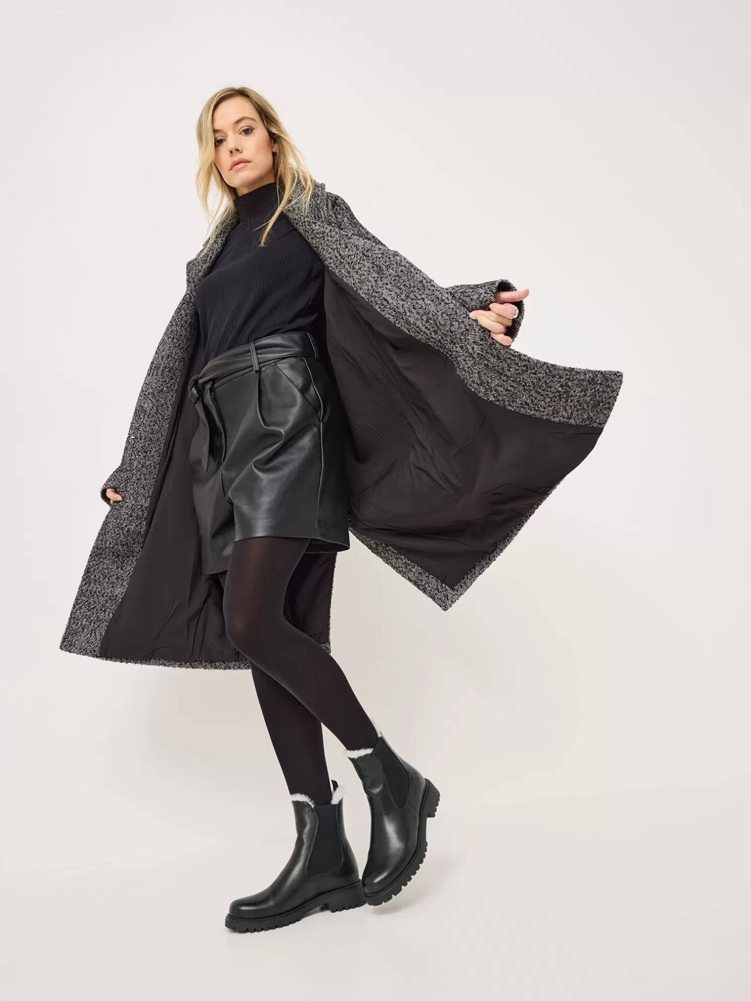 Tamaris Lederstiefelette - schwarz Warmfutter